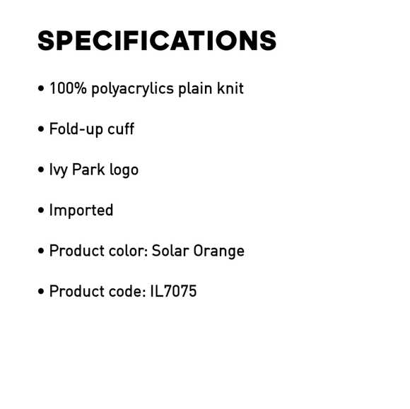 IVP BEANIE Solar Orange (ivy Park Trail Limited Edition) - Picture 9 of 12